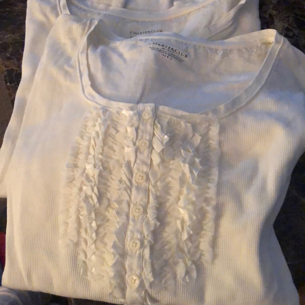2 long sleeve thermal shirts.